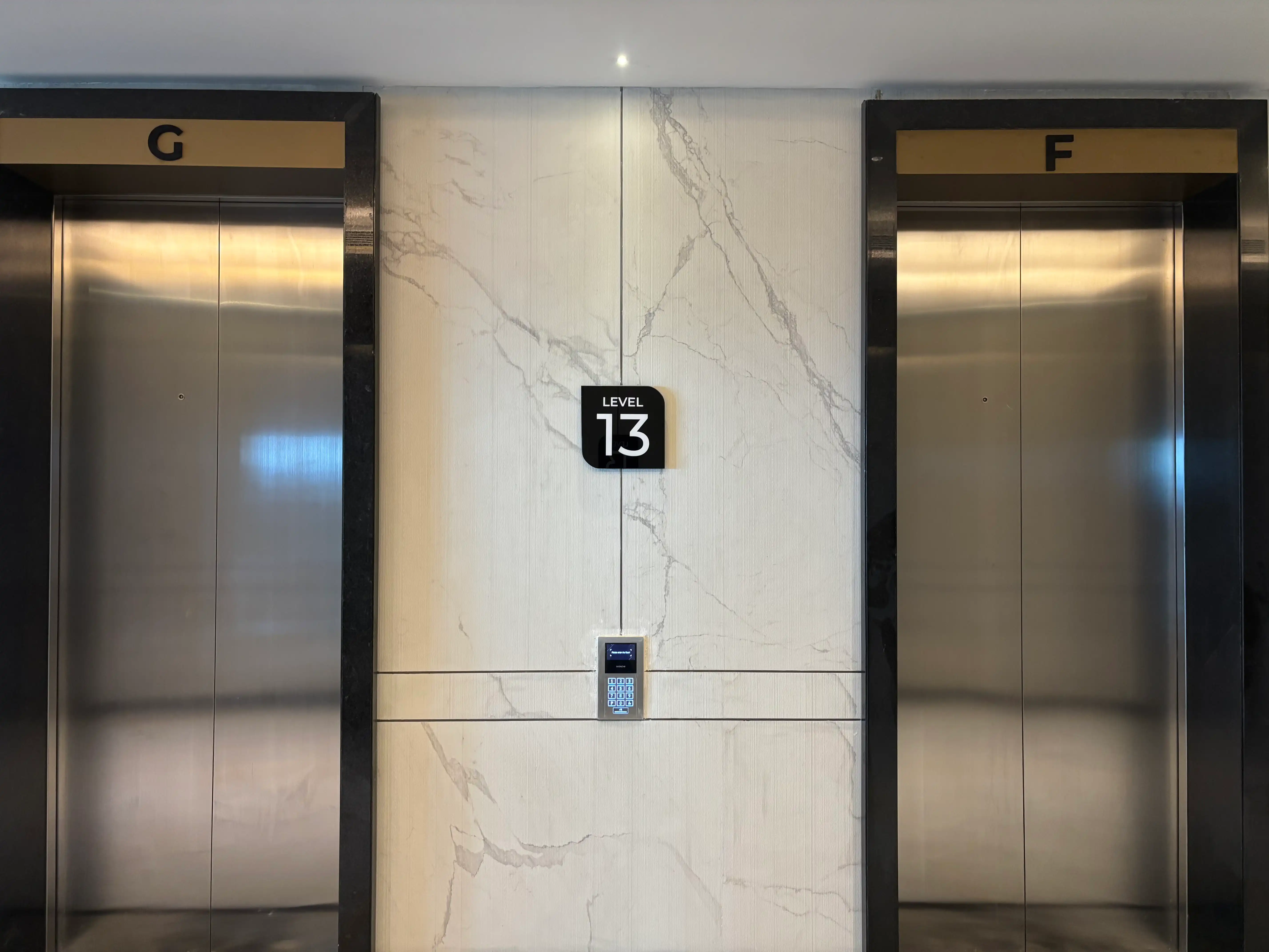 ABIL Boulevard Lobby — Elevator closeup