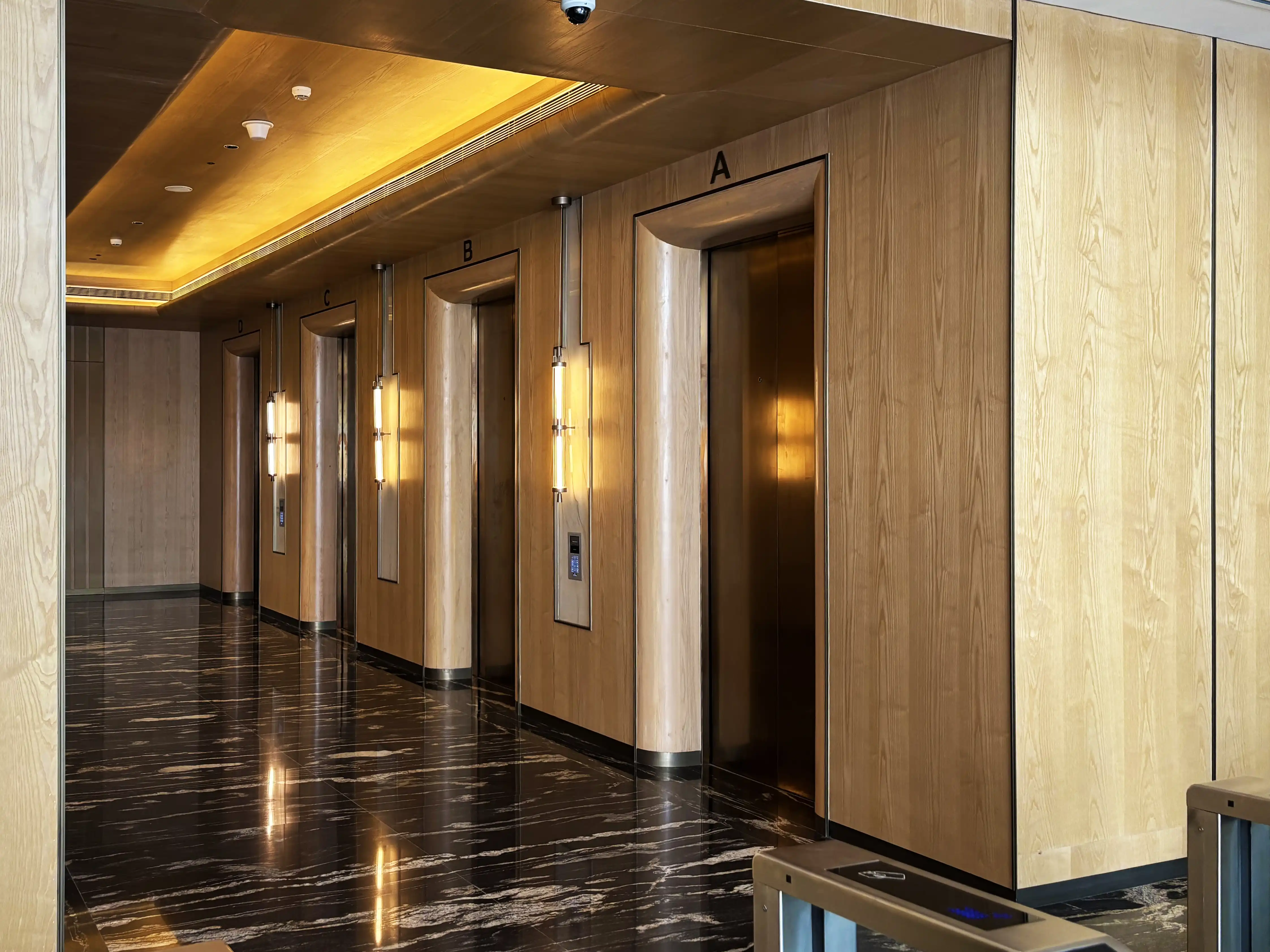ABIL Boulevard Lobby — Elevator bay